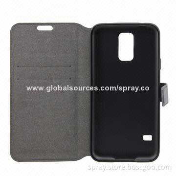Leather Wallet Case for Samsung Galaxy S5, with Card Slot